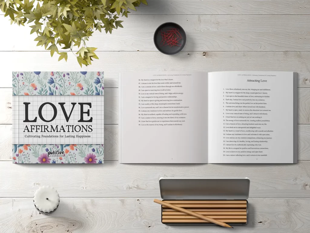 Love Affirmations Book by PositiveCookbook